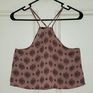 Forever 21 dusty rose strappy halter tank